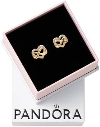Amazon.com: PANDORA Sparkling Elevated Heart Stud Earrings